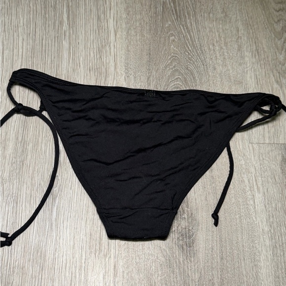 Black Side-Tie Bikini Bottoms - GRGSWM Logo - Picture 3 of 3
